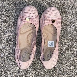 Blush pink flats